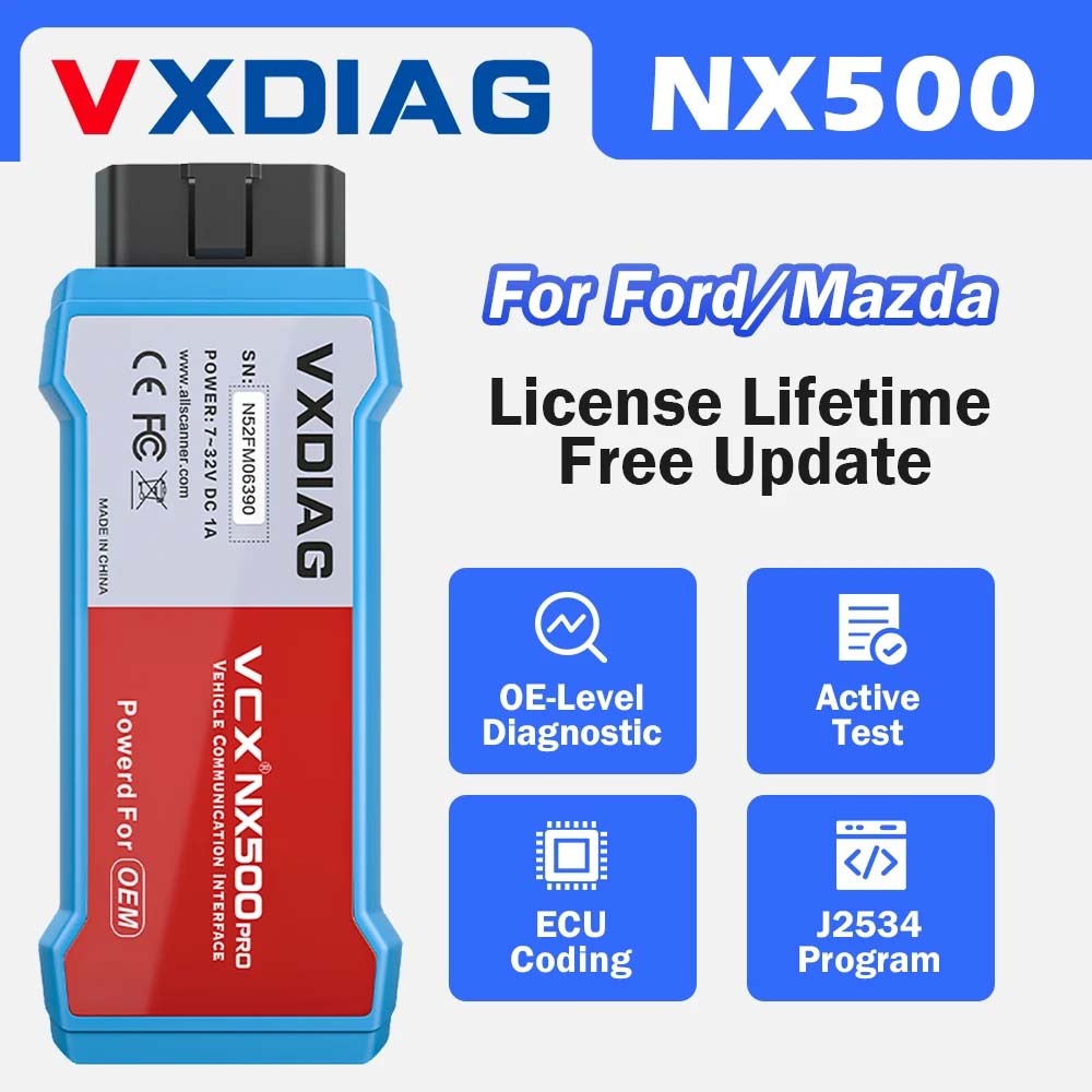 VXDIAG VCX NANO NX500 Diagnostic Tool  for Ford / Mazda IDS 2 in 1 Support WIFI / USB Replacement VCM2