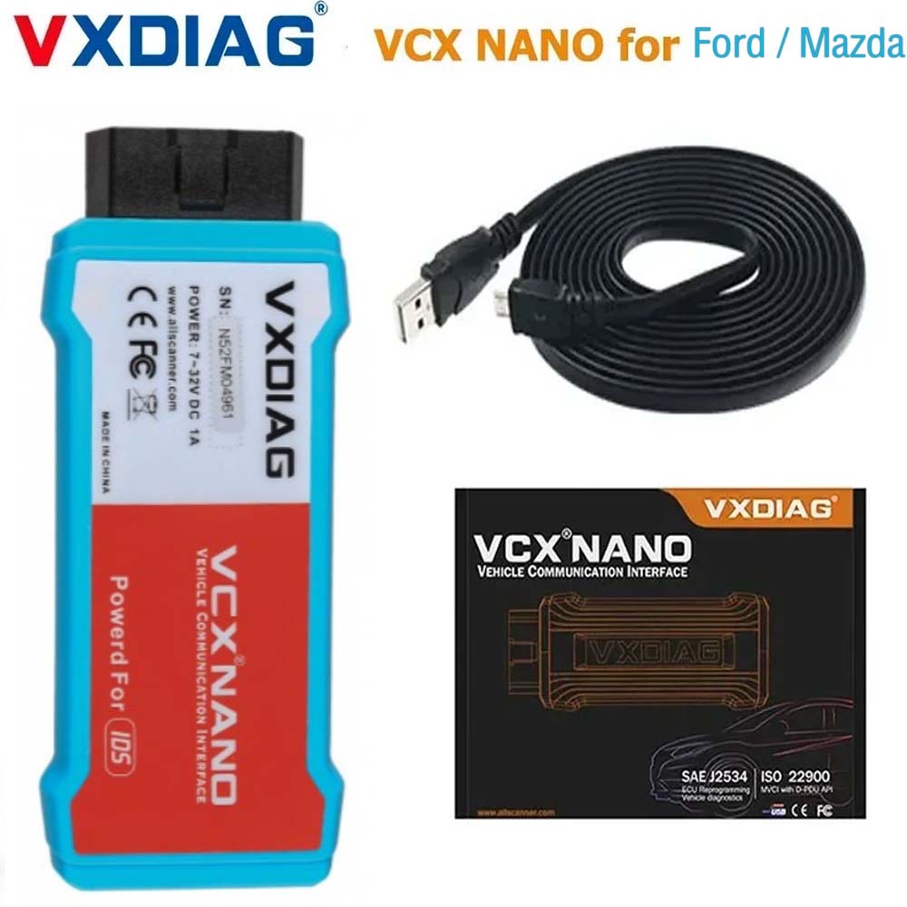 VXDIAG VCX NANO NX500 Diagnostic Tool  for Ford / Mazda IDS 2 in 1 Support WIFI / USB Replacement VCM2