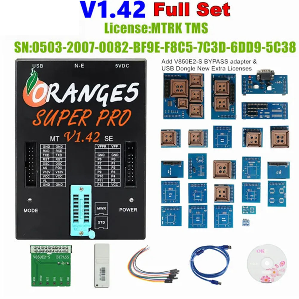 (Full Set) V1.42 OEM Orange5 Professional Programming Device With Full Packet Hardware + Enhanced Function Software
