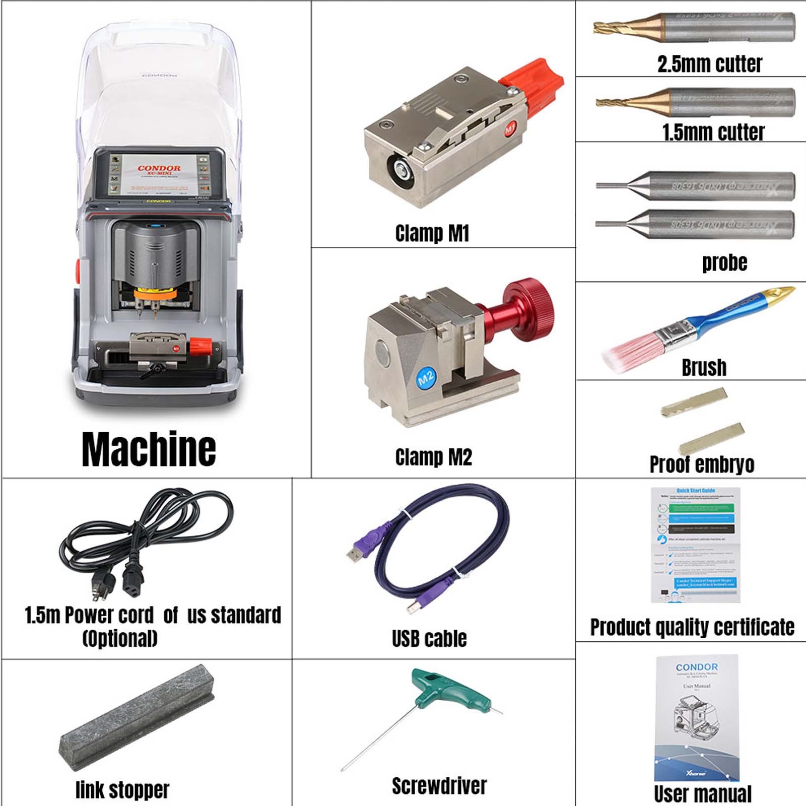 Xhorse Condor XC-Mini Plus Automatic Key Cutting Machine Master Series with 3 Years Warranty