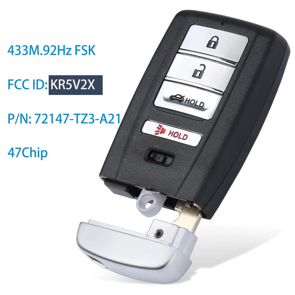 (433Mhz) KR5V2X Smart Key Remote Control For Acura TLX Standard TLX Base