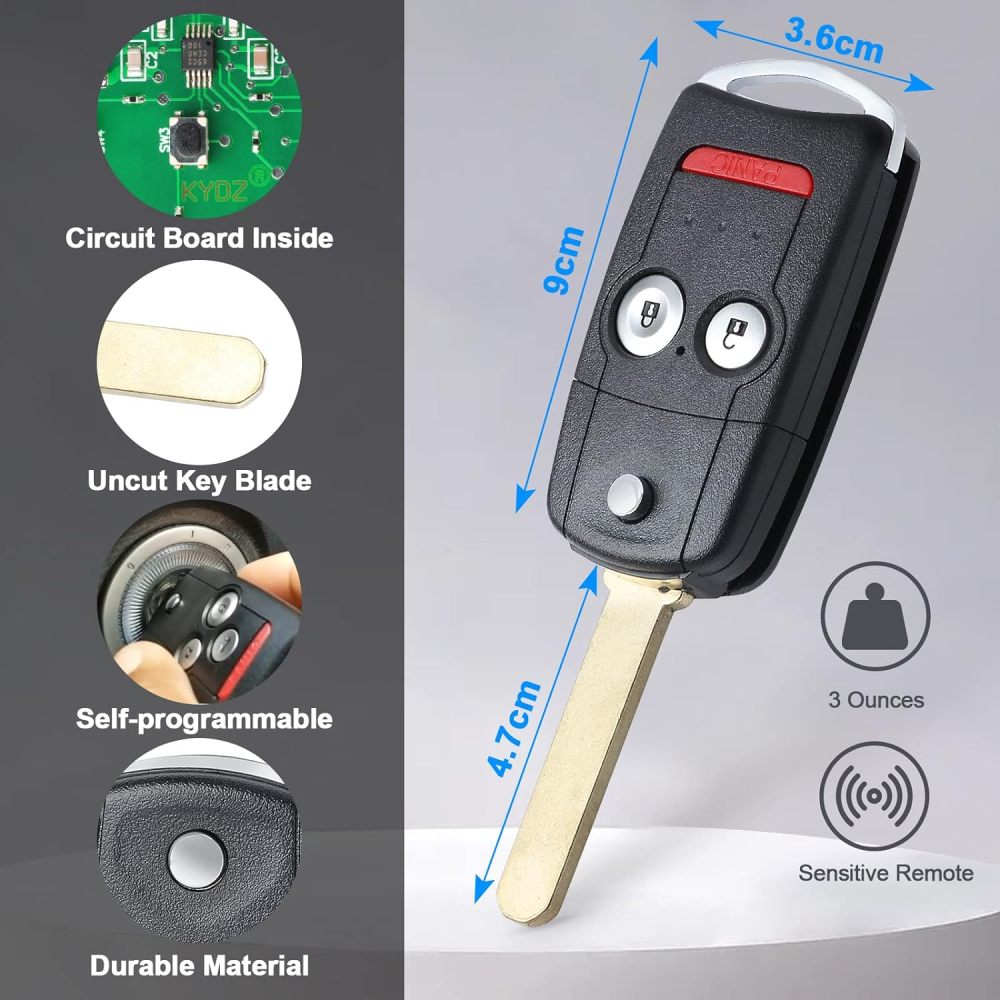 (313.8MHz) N5F0602A1A Remote Key PCF7936 Chip For Acura
