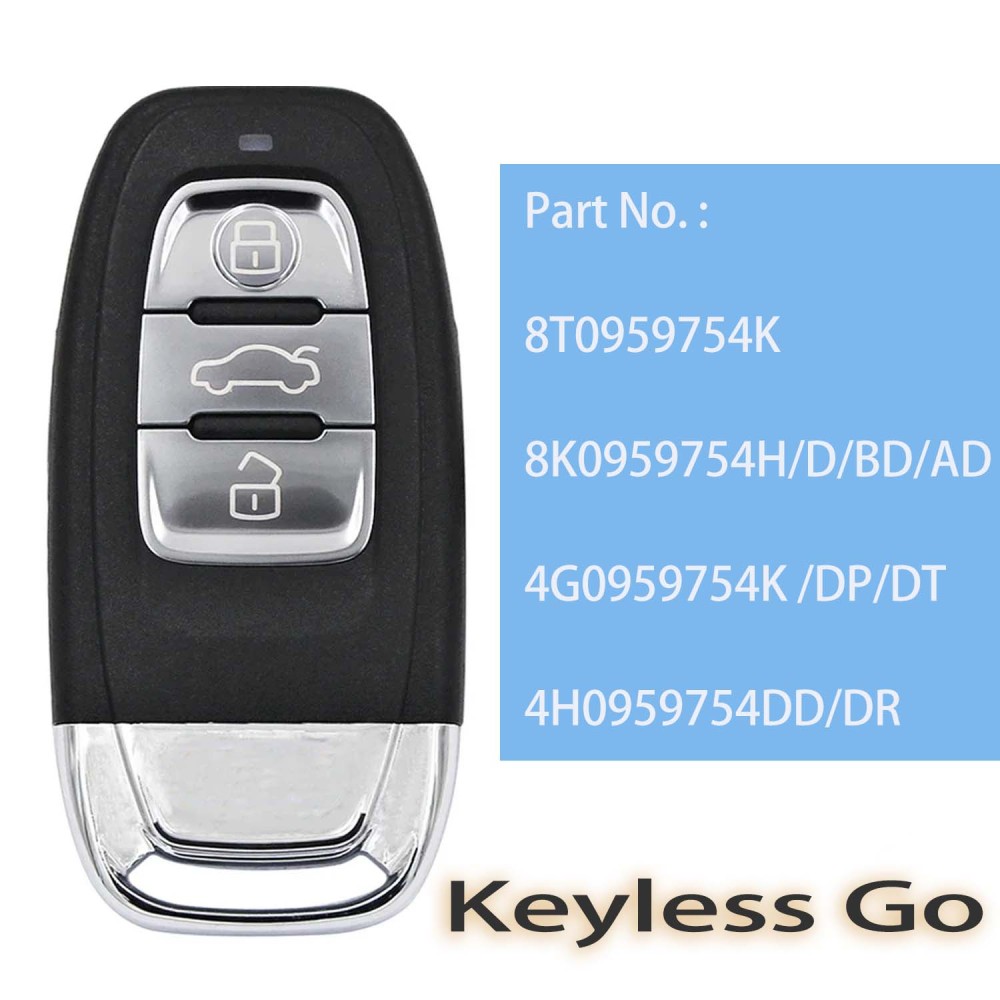 (868MHz) 8T0959754K Keyless Smart Remote Key Keyless-Go For Audi A4 A5