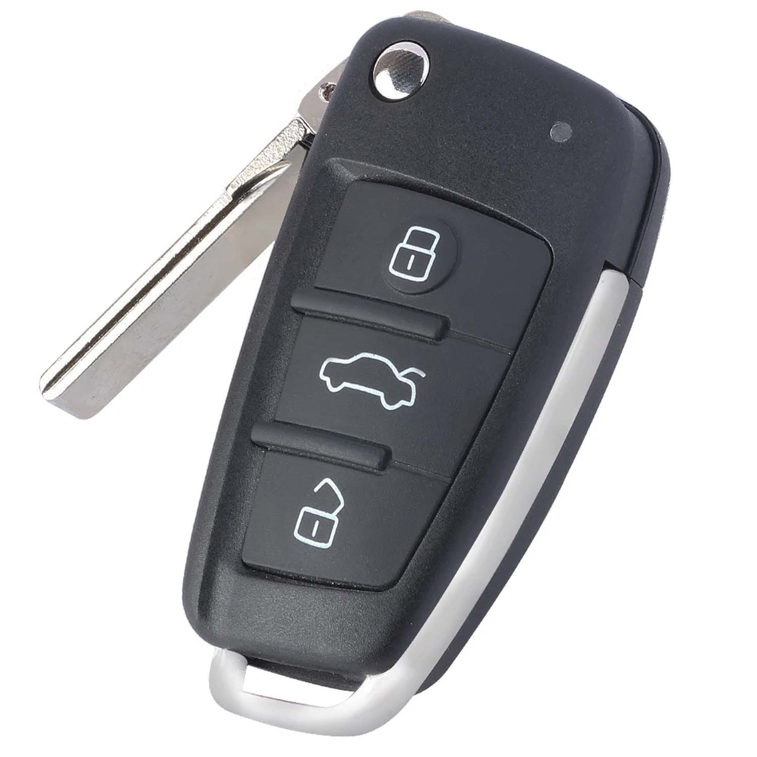 315MHz / 434MHz / 868MHz J518 Remote System Folding Key Flip Remote Key 8E Chip For Audi A6 Q7 S6