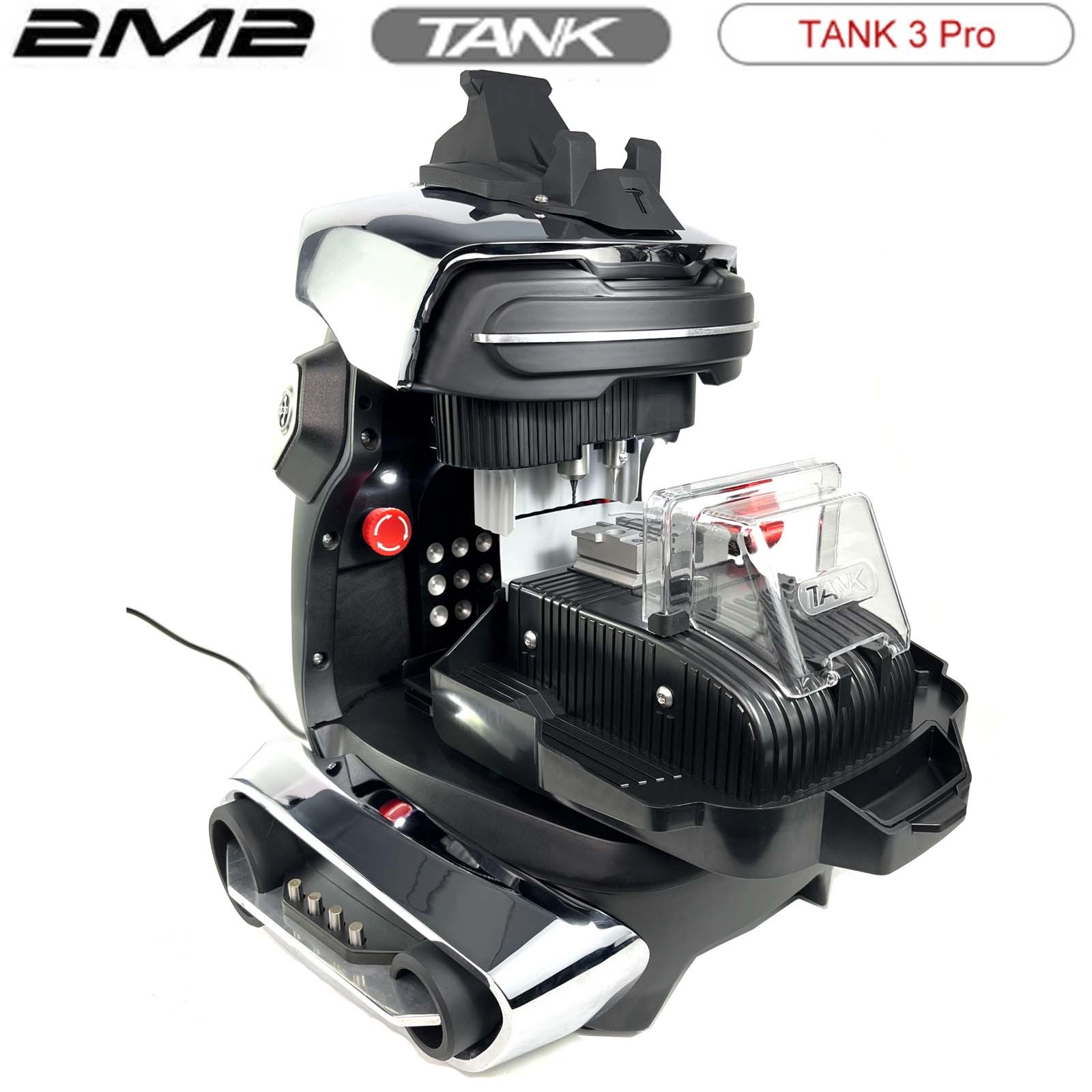 2024 Automatic 2M2 CNC Tank 3 Pro Key Copy Cutting Machine Tank2 Pro For Make Car Keys Locksmiths Tool With Black Colour