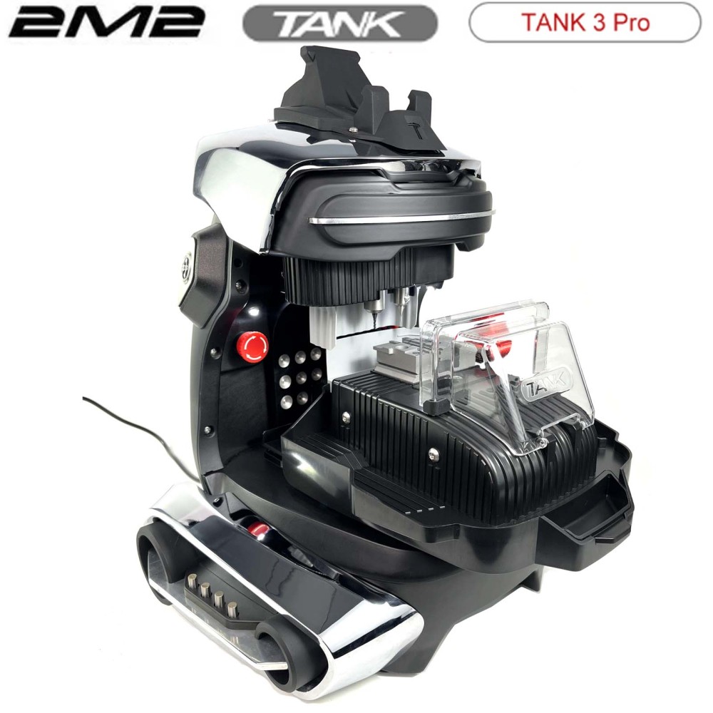 2024 Automatic 2M2 CNC Tank 3 Pro Key Copy Cutting Machine Tank2 Pro For Make Car Keys Locksmiths Tool With Black Colour
