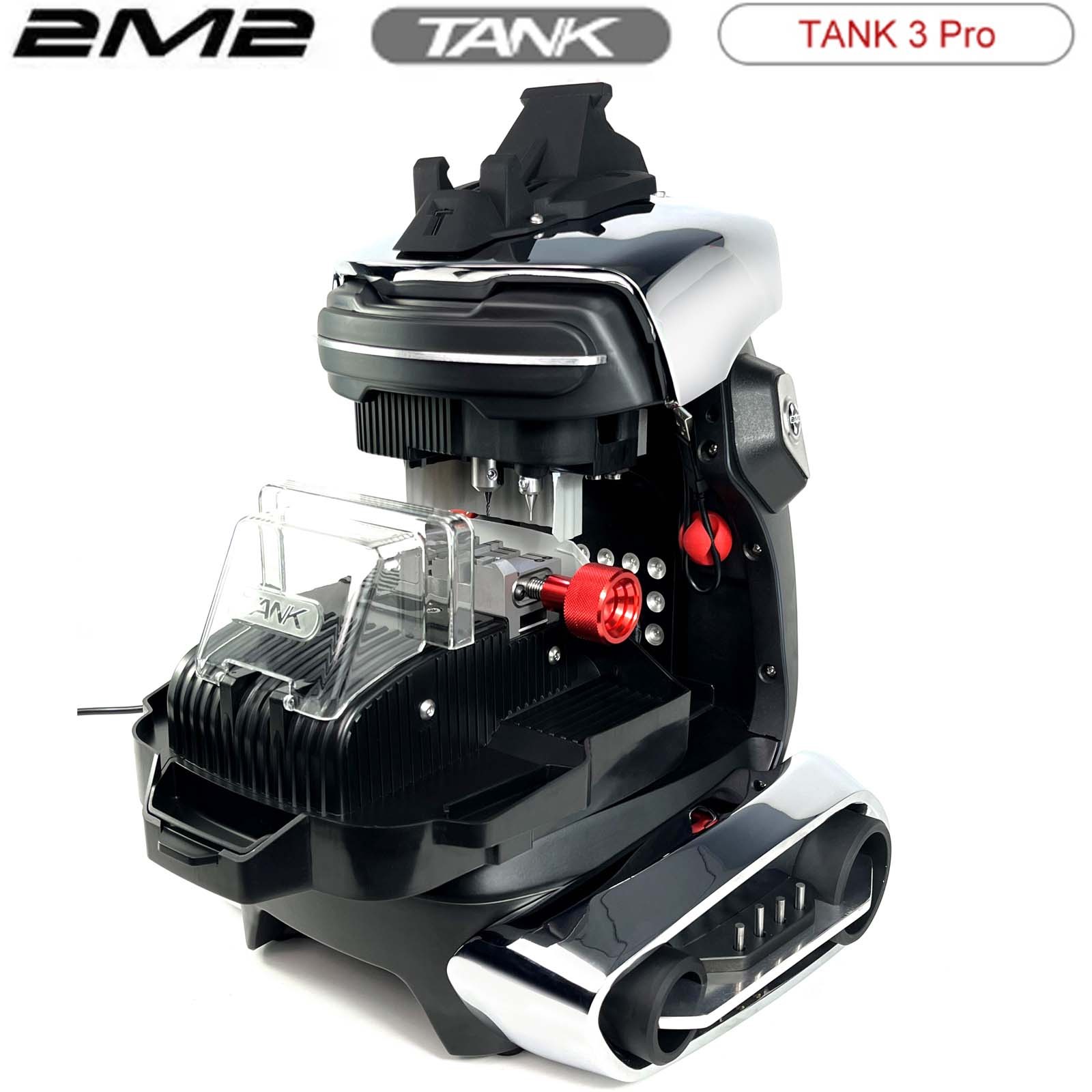 2024 Automatic 2M2 CNC Tank 3 Pro Key Copy Cutting Machine Tank2 Pro For Make Car Keys Locksmiths Tool With Black Colour