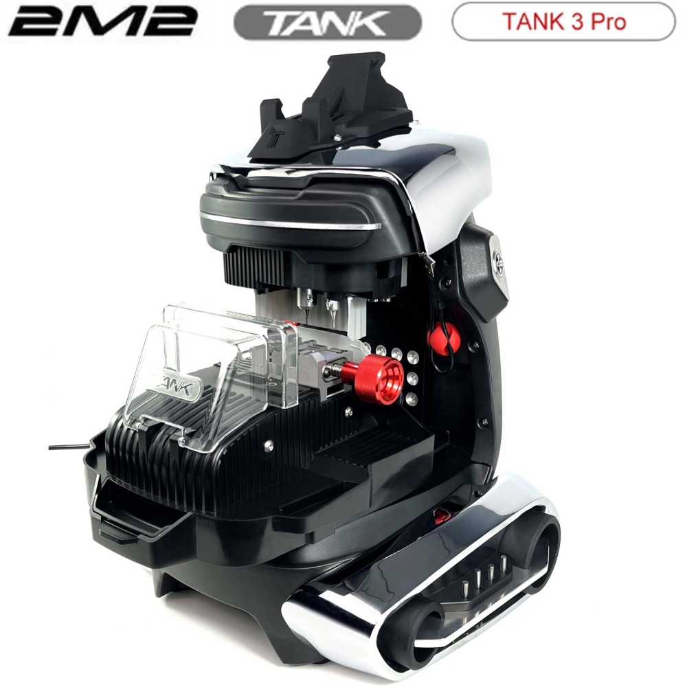 2024 Automatic 2M2 CNC Tank 3 Pro Key Copy Cutting Machine Tank2 Pro For Make Car Keys Locksmiths Tool With Black Colour