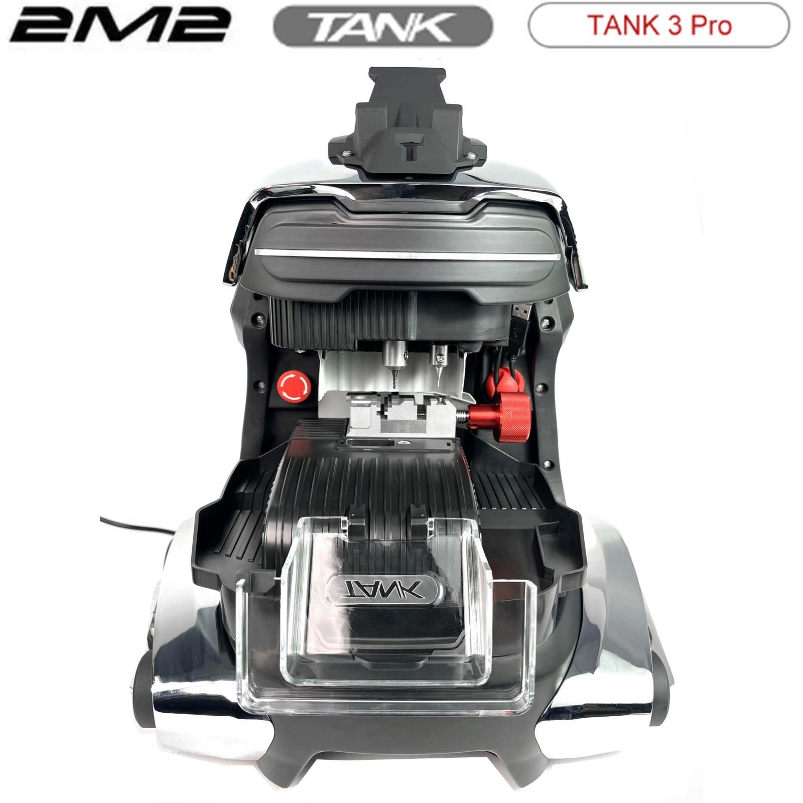 2024 Automatic 2M2 CNC Tank 3 Pro Key Copy Cutting Machine Tank2 Pro For Make Car Keys Locksmiths Tool With Black Colour