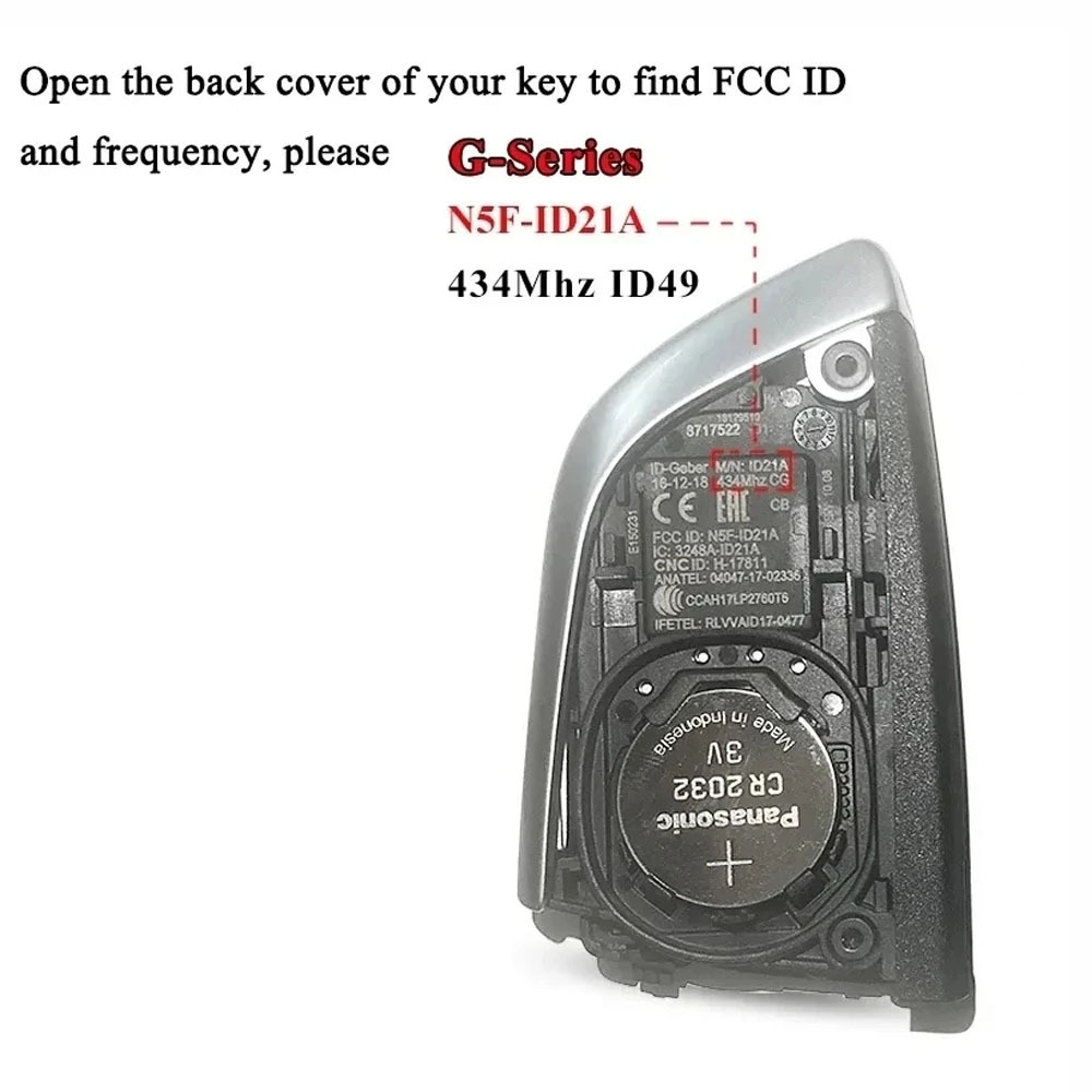 (433Mhz) N5F-ID21A Keyless Smart Key IC: 3248A-ID21A For BMW ALL G-Series
