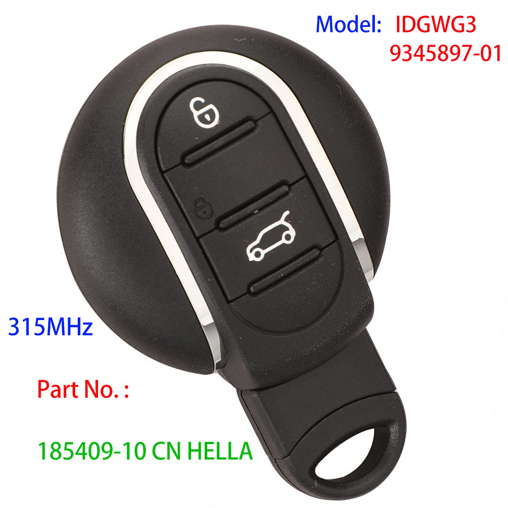 (315Mhz) 185409-10 Smart Key Model:IDGWG3  9345897-01 For BMW Mini