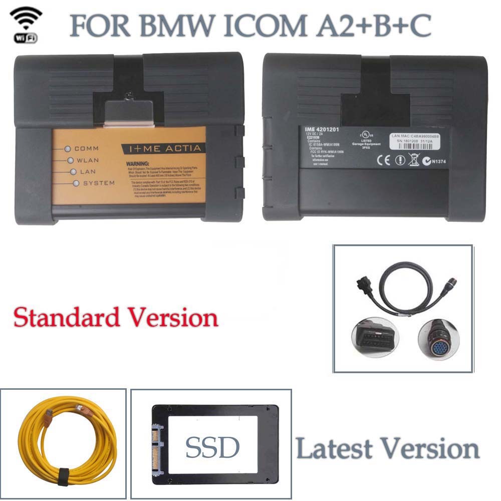 (Wi-Fi / LAN)  BMW ICOM A2+B+C Diagnostic KIT Double board