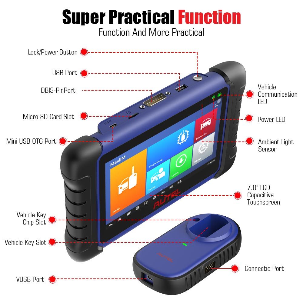 (2 Years Free Update ) Autel MaxiIM IM508 Advanced IMMO & Key Programming Tool with XP200 Programmer Support 20+ Service Functions