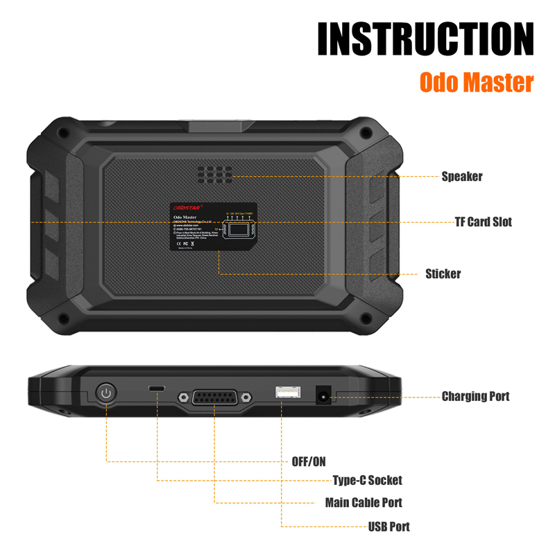 OBDSTAR ODO Master Full Version for Odometer Adjustment/ Oil Reset/ OBDII Functions Get Free FCA 12+8 Adapter with 13 Months Free Update