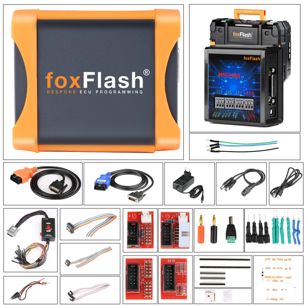 FoxFlash Master Version Super Strong ECU TCU Clone Chip Tuning Tool Support Checksum with WinOLS 4.70 Damos2020 Get Free Gifts