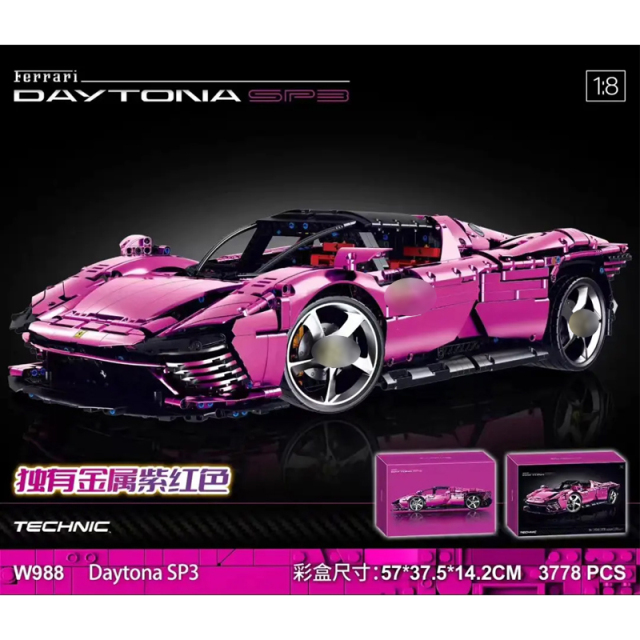 Multiple color Ferrari Daytona SP3 Technic compatible 42143
