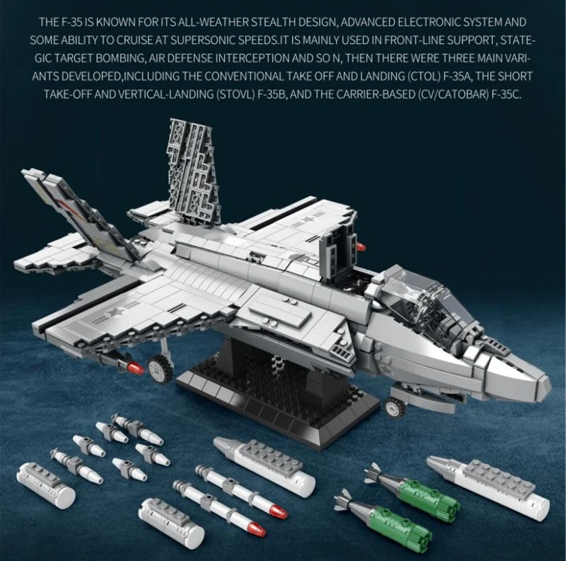 ReoBrix 33021 F-35 Fighter Military