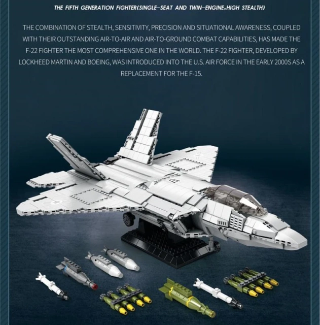 ReoBrix 33020 F-22 Fighter Military