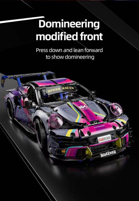 1:10 Building block sports car Technic 66623