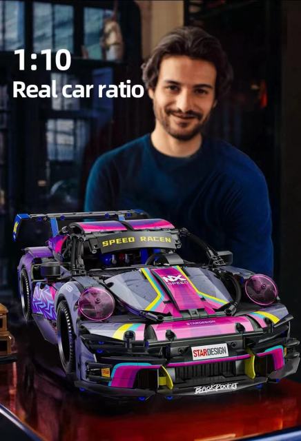 1:10 Building block sports car Technic 66623
