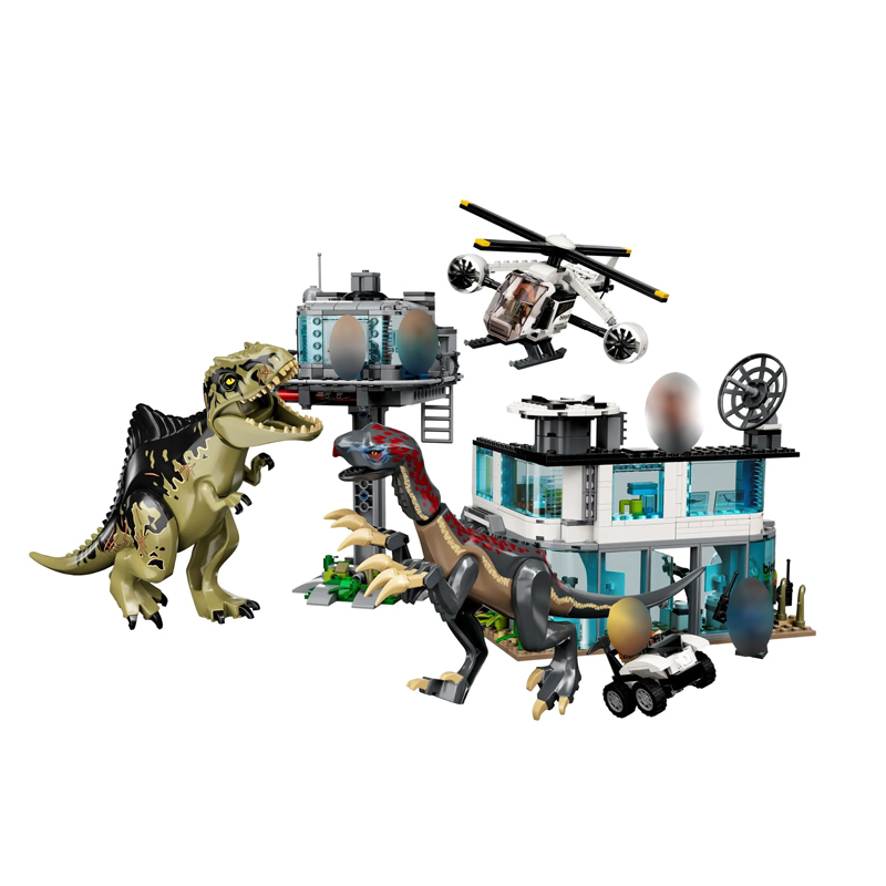 Giganotosaurus & Therizinosaurus Attack Jurassic World Movie & Game 76949