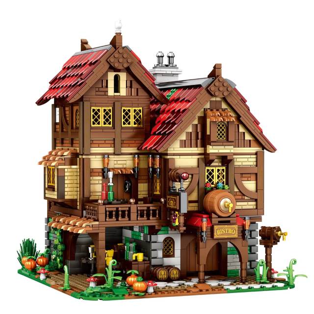 Reobrix Medieval Bistro "Village In" European Century Medieval Castle 66018