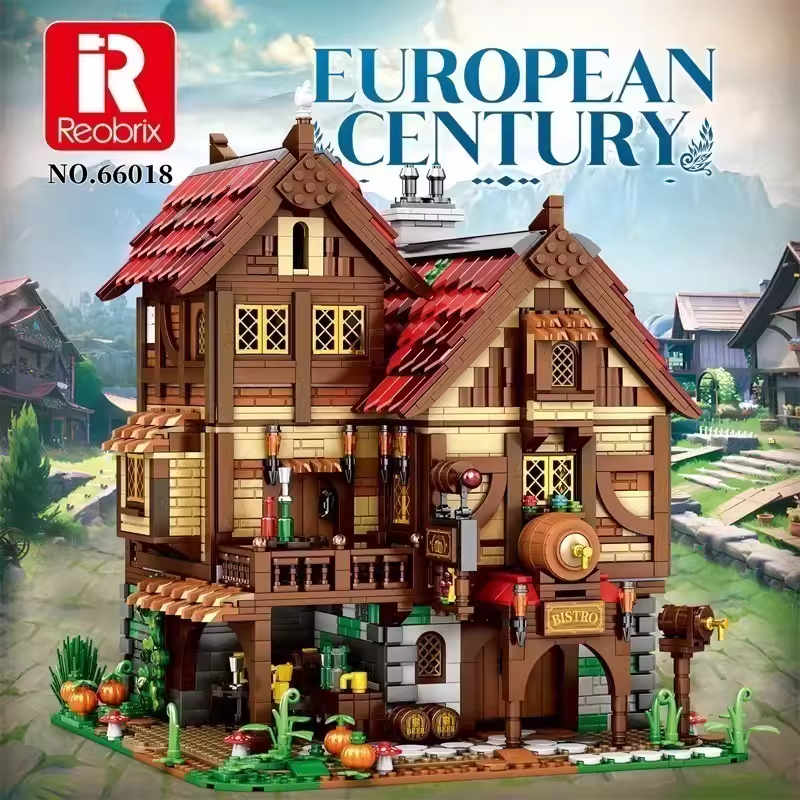 Reobrix Medieval Bistro "Village In" European Century Medieval Castle 66018