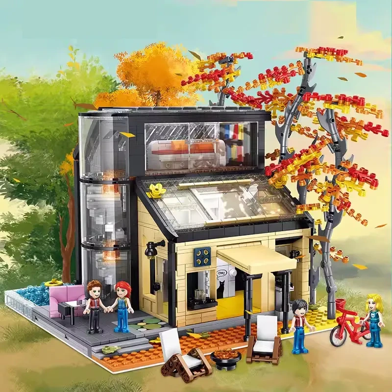 Forange Creator Building Dream Cottage Villa in Maple Grove 2008 PCS block toys FC8530