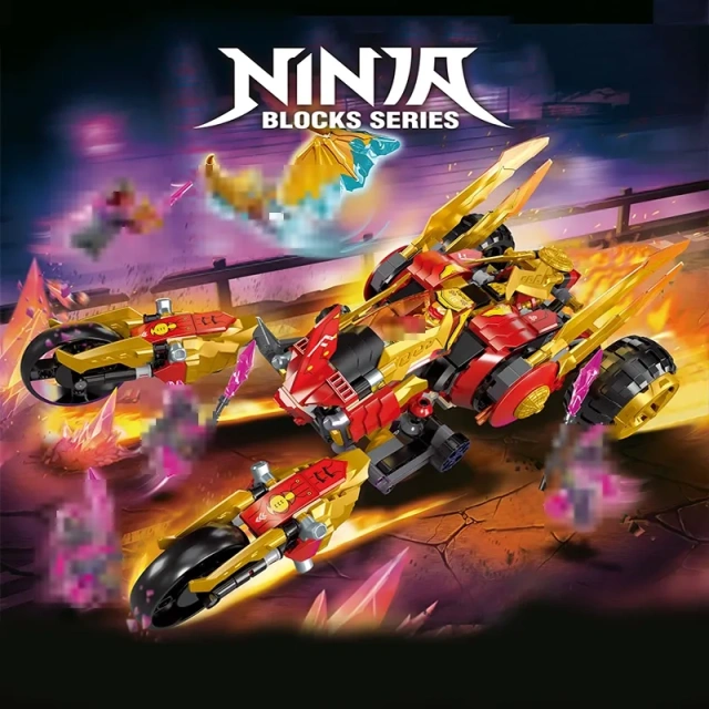 1:1 Set Ninjago Ninja Kai's Golden Dragon Raider 624 PCS block toys 71773