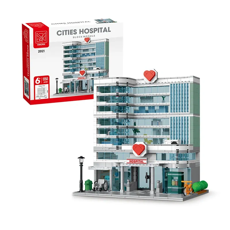 XMORK Creator Buildings Cities Hospital 1350 PCS block toys 20121