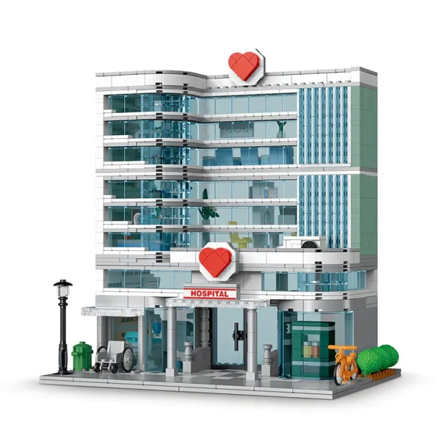 XMORK Creator Buildings Cities Hospital 1350 PCS block toys 20121