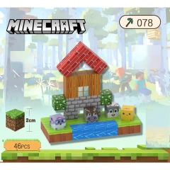 Magnetic block Minecraft Movie Menagerie 46PCS block toys 078