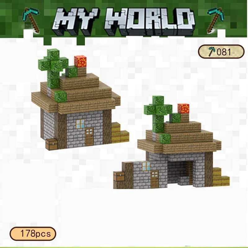 Magnetic block Minecraft Movie Chocolate house 178PCS block toys 081