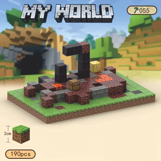 Magnetic block Minecraft Movie Gaming Portal Series 32~384PCS block toys 034/027/037/043/055