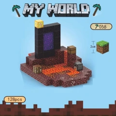 Magnetic block Minecraft Movie Gaming Portal Series 32~384PCS block toys 034/027/037/043/042/055/058