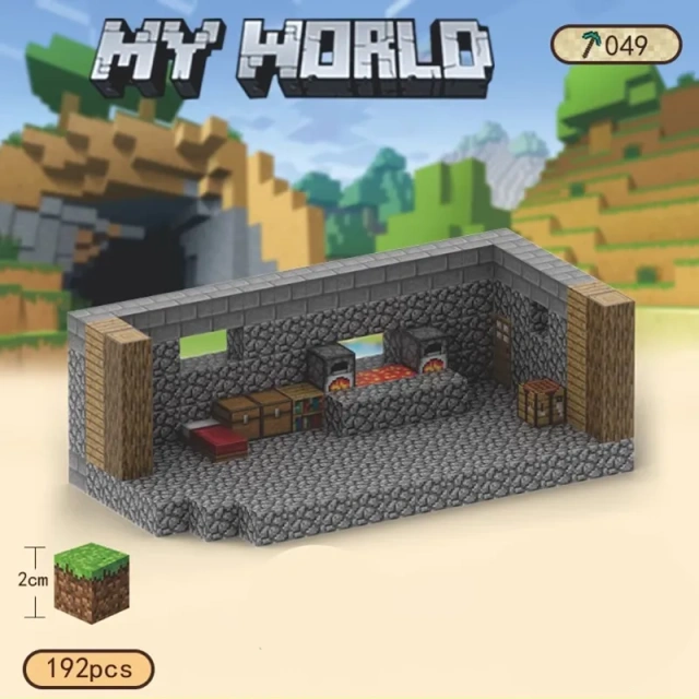 Magnetic block Minecraft Movie Gaming Smithy 192PCS block toys 049