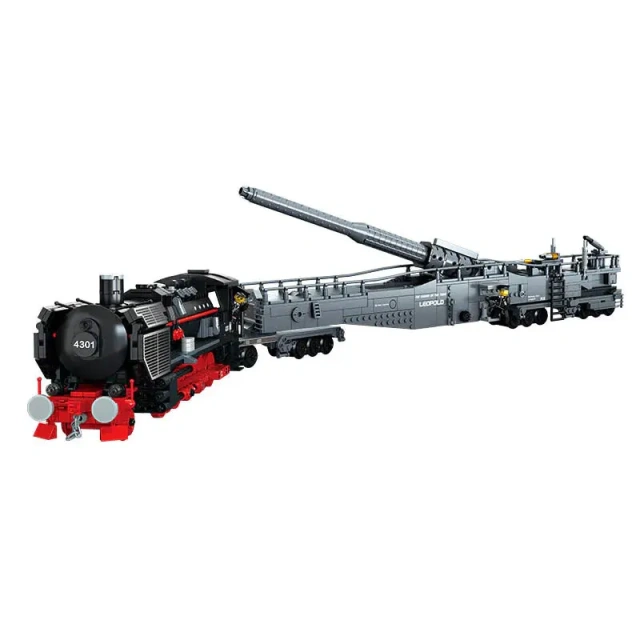 Forange Military Train K5 Leopold Train gun 1631 PCS block toys FC4301