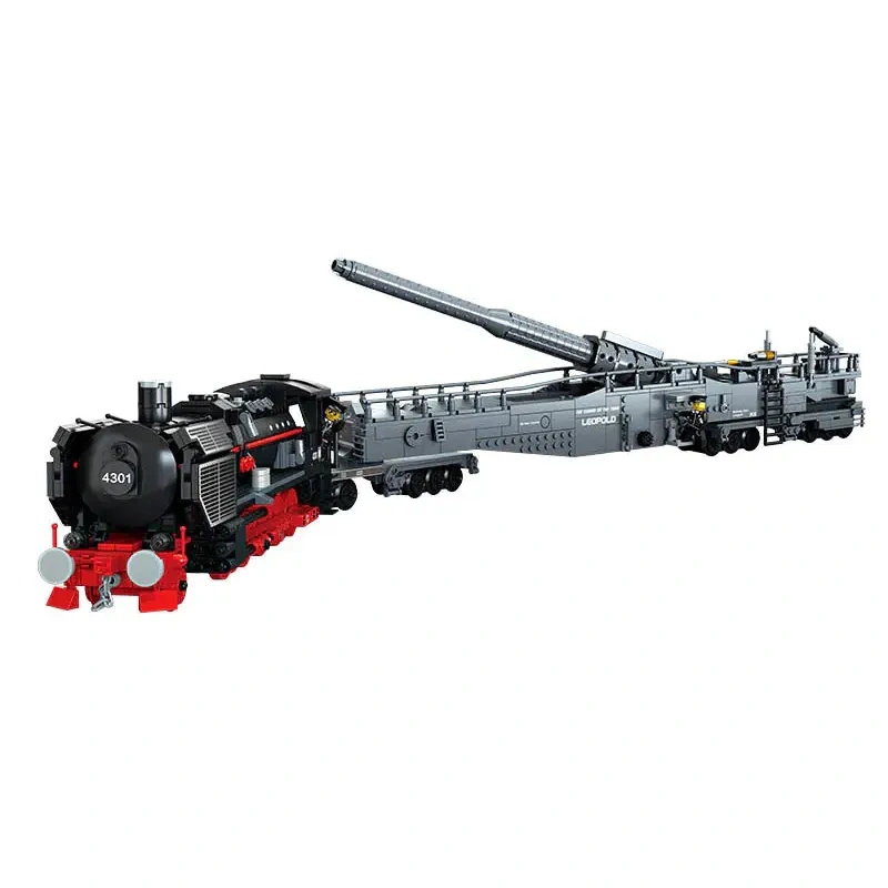 Forange Military Train K5 Leopold Train gun 1631 PCS block toys FC4301