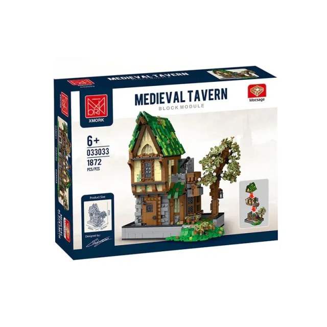 XMORK Historical Buildings Medieval Tavern 1872 PCS block toys 033033