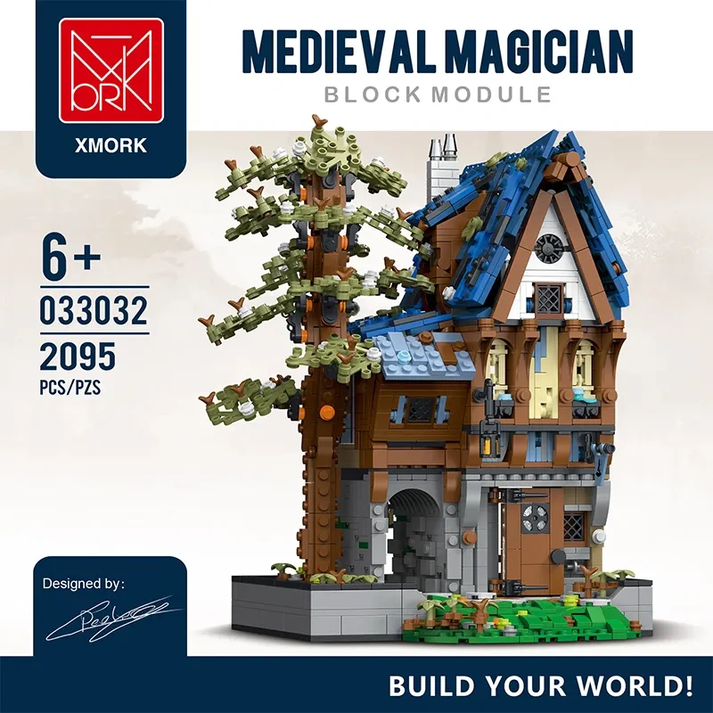 XMORK Historical Buildings Medieval Magician 2095 PCS block toys 033032