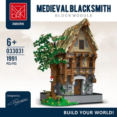 XMORK Historical Buildings Medieval BlackSmith 1991 PCS block toys 033031