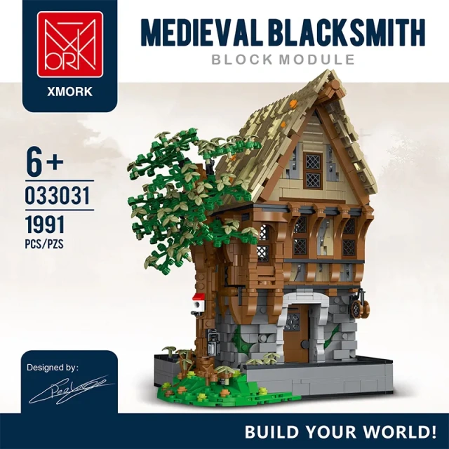 XMORK Historical Buildings Medieval BlackSmith 1991 PCS block toys 033031