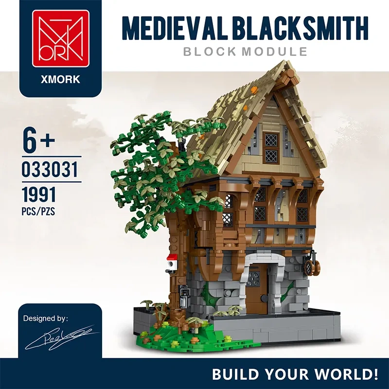 XMORK Historical Buildings Medieval BlackSmith 1991 PCS block toys 033031
