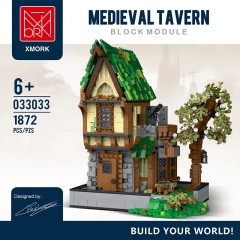 XMORK Historical Buildings Medieval Tavern 1872 PCS block toys 033033