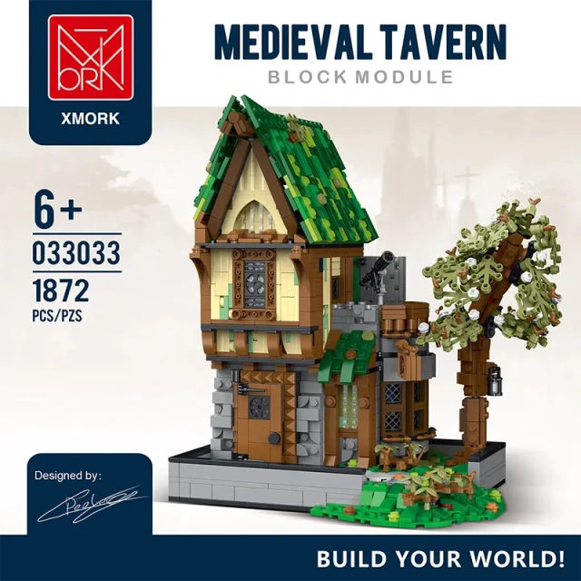 XMORK Historical Buildings Medieval Tavern 1872 PCS block toys 033033