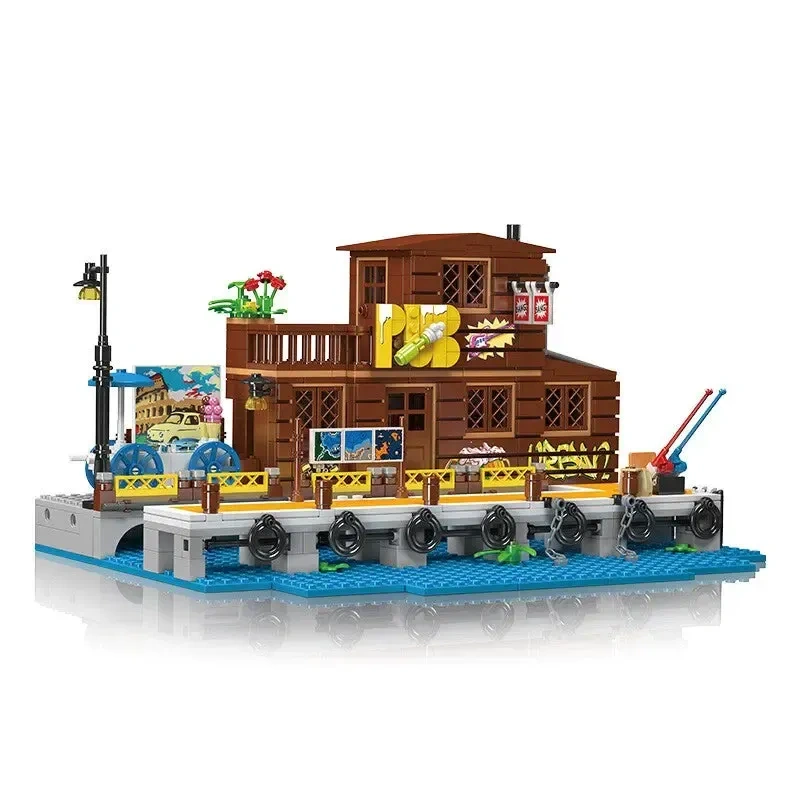Mould King City Building Dockside Tavern 842 PCS block toys 10108