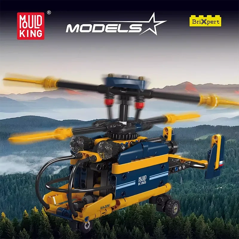 Mould King Technic Vehicl Coaxial Counter Rotating Helicopter 274 PCS block toys 24048
