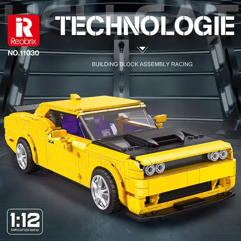 Reobrix Creator Technic Car Dodge Hellcat 1740 PCS block toys 11030