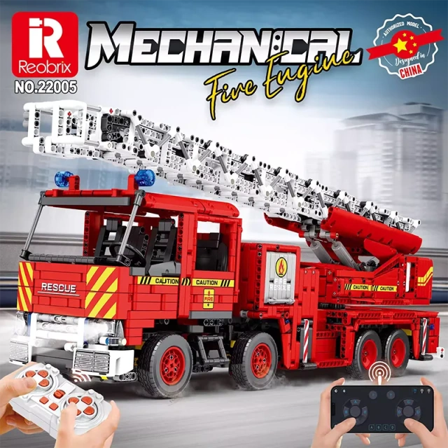 Reobrix Technic Car Mechanical Fire Engine 3266 PCS block toys 22005
