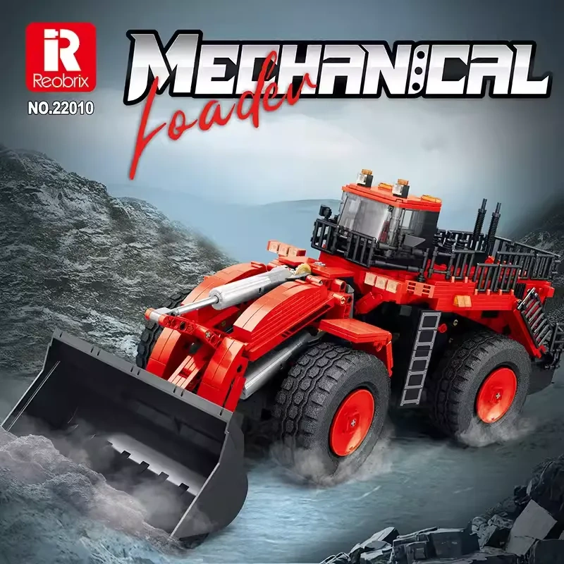 Reobrix Technic Car Mechanical Loader 1876 PCS block toys 22009/22010